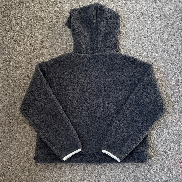 Wild Fable Sherpa Anorak Quarter Zip Pullover Hoodie Cozy Cabin Top Gray XS NWT - Picture 10 of 11